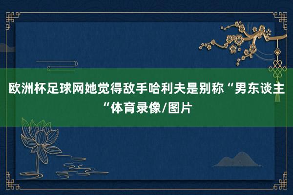 欧洲杯足球网她觉得敌手哈利夫是别称“男东谈主“体育录像/图片