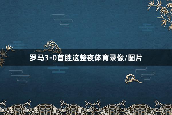 罗马3-0首胜这整夜体育录像/图片